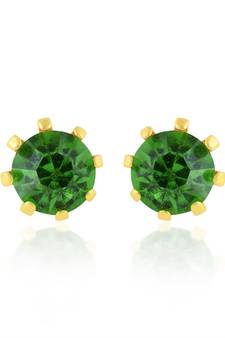 Goldplated Faux Emerald (PANNA) Fashion Jewelery Stud Earring