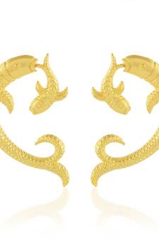 Brass Goldplated Fish Earrings