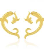 Brass Goldplated Fish Earrings