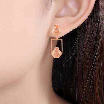 Pure Copper Pitcher Water pot Indian Matka Shape Stylish Fashion Long Earrings 2