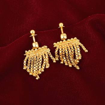Brass Goldplated Earlobe Fashion Earring 3