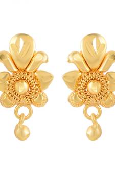 Brass Goldplated Stud Earring