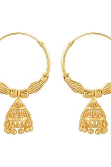 Brass 1 Micron Goldplated Bali Jhumki