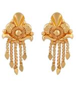 Brass Goldplated Tassled Fashion Stud Earring