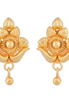 Brass Goldplated Traditional Stud Earring