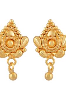 Brass Goldplated Fashion Stud Earring