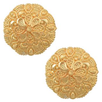 Gold plated hanmade rasrawa work Fashion earring 1