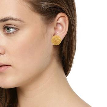 Gold plated hanmade rasrawa work Fashion earring 3