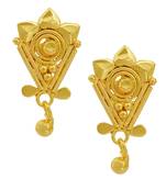 Women's Gold Plated Small Simple and Sober Handmade Ethnic Traditional Stud Earring
