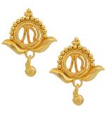 Gold plated Handmade Ethnic round shaped stud earring