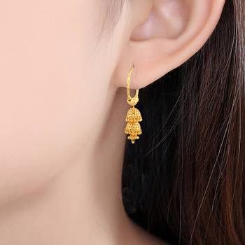 Brass Goldplated Hoop jhumki Fashion Earrings 3