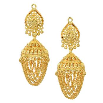Gold plated, Sarong inspired, Fashion Jhumki 2