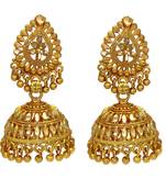 Gold Plated Faux Kundan handmade Traditional Jhumki earrings