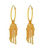 Gold plated Faux Kundan, Hoop Bali Jhalar Jhumki Fusion Ethnic Traditional Earrings