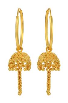 Gold Plated Triple head Faux Kundan Traditional long Jhumki