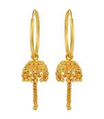 Gold Plated Triple head Faux Kundan Traditional long Jhumki