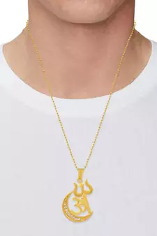 Brass Goldplated Communal Harmony Fashion Chain Pendant
