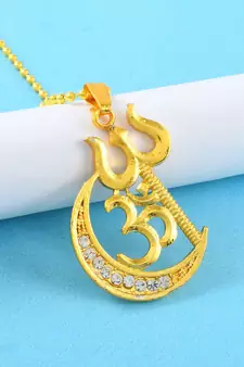 Brass Goldplated Communal Harmony Fashion Chain Pendant