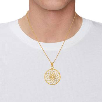 Brass Gold plated Chakra Spiritual Pendant 2