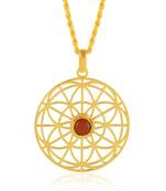 Brass Goldplated Chakra pendant