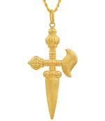 Gold Plated Long Sword/Dagger (Anelace) Fashion pendant