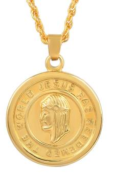 Gold Plated Jesus World Redemption Special Fashion Pendant