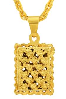 Gold plated handcrafted Jali work Jharokha (palace window) inspired Fashion pendant