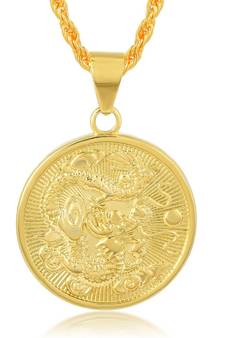 Brass Goldplated Dragon design medallion Fashion Pendant