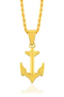 Brass Goldplated Anchor design Fashion Pendant