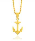 Brass Goldplated Anchor design Fashion Pendant