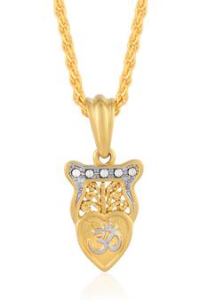 Brass Goldplated Om on Heartshape design Stylish Fashion Pendant