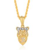 Brass Goldplated Om on Heartshape design Stylish Fashion Pendant