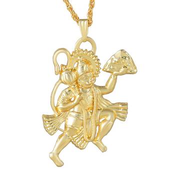 Brass Goldplated Hanuman Chain pendant Men Women 2