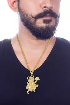 Brass Goldplated Hanuman Chain pendant Men Women