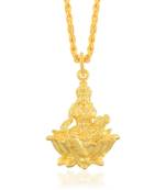 Brass Goldplated Lakshmi Hindu Spiritual Fashion Pendant Men Women
