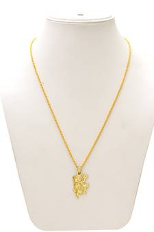 Brass Goldplated Bajrangbali Hanuman Pendant Hindu