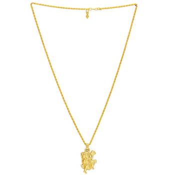 Brass Goldplated Bajrangbali Hanuman Pendant Hindu 2