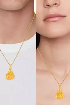 Brass Goldplated Shirdi Saibaba Pendant