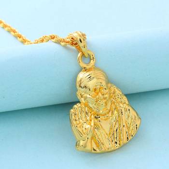 Brass Goldplated Shirdi Saibaba Pendant 1