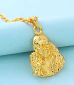 Brass Goldplated Shirdi Saibaba Pendant