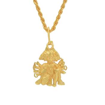 Brass Goldplated Panchmukhi Hanuman Pendant 1