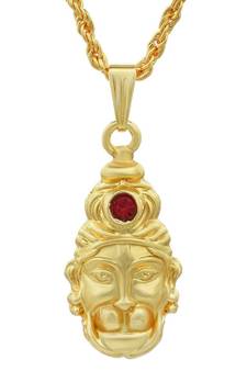 Brass Goldplated Energized Hanuman Pendant