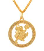 Brass Goldplated Bajrangbali Hanuman Pendant Hindu