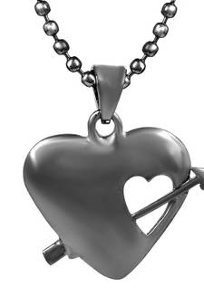 Brass Black Rhodium plated Cupid Heartshape Fashion Pendant