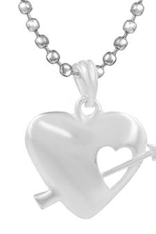 Brass Silverplated Cupid Heartshape Fashion Pendant
