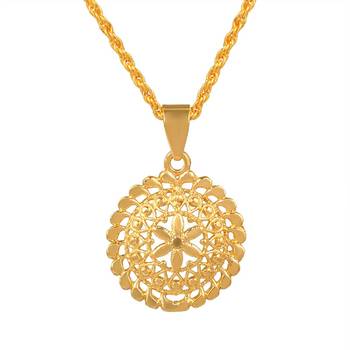 Brass Micron 1 Gram Gold Handmade Traditional Women Fashion Pendant 2