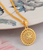 Brass Micron 1 Gram Gold Handmade Traditional Women Fashion Pendant