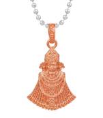 Brass Pink Rose Goldplated Khatu Shyam chain pendant
