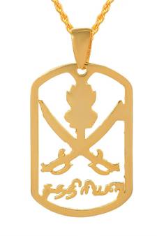 Brass Micron Goldplated South Indian Vanniyar Symbol locket chain pendant