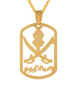 Brass Micron Goldplated South Indian Vanniyar Symbol locket chain pendant